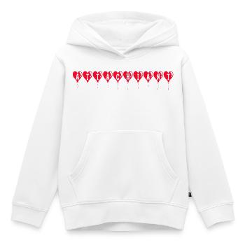 Herzballons binden - Kinder Premium Organic Hoodie - Weiß - Vorne - AI Model Kid Female (0cm)