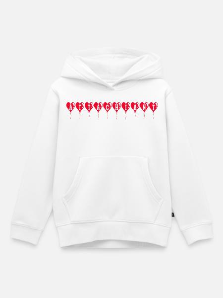 Herzballons binden - Kinder Premium Organic Hoodie - Weiß