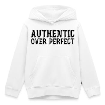 Authentisch statt perfekt - Kinder Premium Organic Hoodie - Weiß - Vorne - AI Model Kid Female (0cm)
