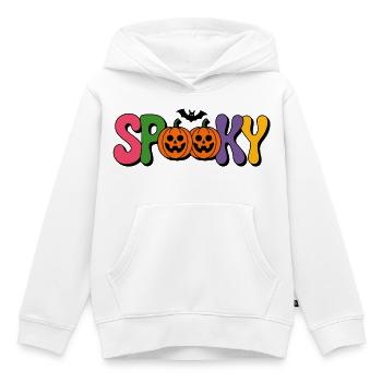 Spooky Kürbis Halloween - Kinder Premium Organic Hoodie - Weiß - Vorne - AI Model Kid Female (0cm)