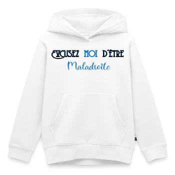 Excuse me for being clumsy - Kids Premium Organic Hoodie - white - Front - AI Model Kid Female (0cm)