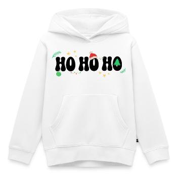 Ho Ho Ho - Weihnachten Weihnachtsmann - Kinder Premium Organic Hoodie - Weiß - Vorne - AI Model Kid Female (0cm)