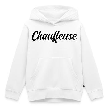 Chauffeuse Routière Professionnelle Conductrice Pr - Sweat Premium à capuche enfant bio - blanc - Devant - AI Model Kid Female (0cm)