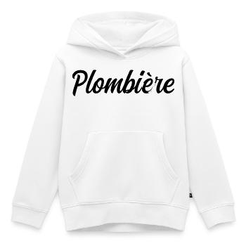 Plumber heating technician repair pipes pr - Kids Premium Organic Hoodie - white - Front - AI Model Kid Female (0cm)