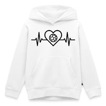 Herz Handball – Leidenschaft Teamsport - Kinder Premium Organic Hoodie - Weiß - Vorne - AI Model Kid Female (0cm)