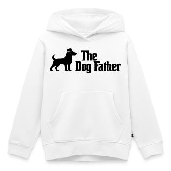 Der Hundevater Horizontale Fedora-Hundekunst - Kinder Premium Organic Hoodie - Weiß - Vorne - AI Model Kid Female (0cm)