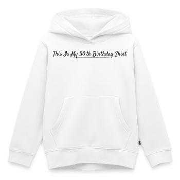 30-jähriges Jubiläum, 30-jähriges Jubiläum - Kinder Premium Organic Hoodie - Weiß - Vorne - AI Model Kid Female (0cm)