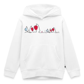 Regatta Skyline Sailboats Sailing Sailing Boats - Kids Premium Organic Hoodie - white - Front - AI Model Kid Female (0cm)
