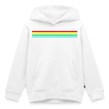 Raider rétro néon compatible - Sweat Premium à capuche enfant bio - blanc - Devant - AI Model Kid Female (0cm)