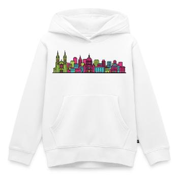 Montpellier Stadtsilhouette Arc de Triomphe Art - Kinder Premium Organic Hoodie - Weiß - Vorne - AI Model Kid Female (0cm)