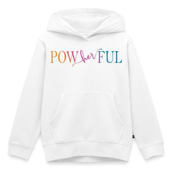 Powherful Frauenrechte - Kinder Premium Organic Hoodie - Weiß - Vorne - AI Model Kid Female (0cm)