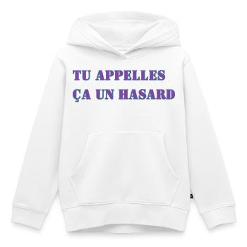 TU APPELLES ÇA UN HASARD - Sweat Premium à capuche enfant bio - blanc - Devant - AI Model Kid Female (0cm)