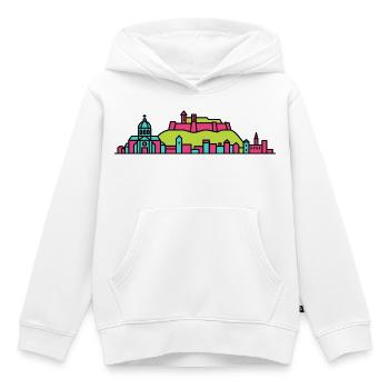 Namur City Skyline Citadel Moderne Linienkunst - Kinder Premium Organic Hoodie - Weiß - Vorne - AI Model Kid Female (0cm)