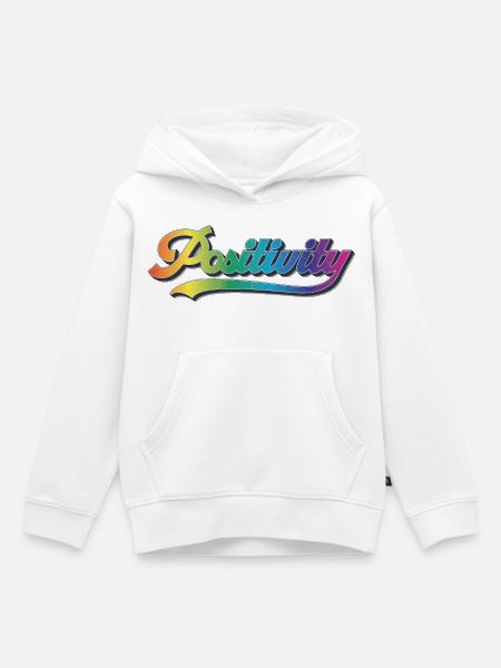 Positivity - Kinder Premium Organic Hoodie - Weiß