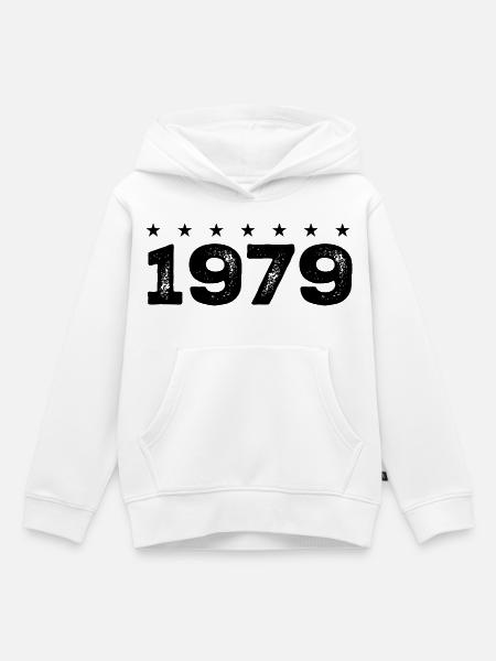 Hergestellt 1979 - Kinder Premium Organic Hoodie - Weiß