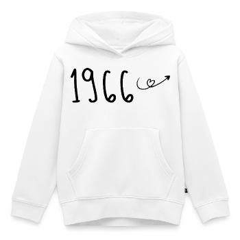 1966 Jubiläum 1966 Rückblick 1966 - Kinder Premium Organic Hoodie - Weiß - Vorne - AI Model Kid Female (0cm)