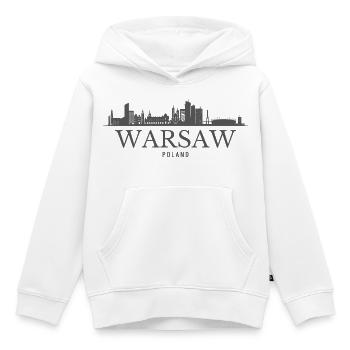 Warschau, Polen, Warschauer Skyline - Kinder Premium Organic Hoodie - Weiß - Vorne - AI Model Kid Female (0cm)