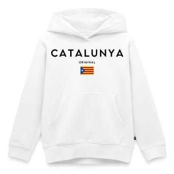 Katalanischer Stolz, minimalistisches, elegantes Design - Kinder Premium Organic Hoodie - Weiß - Vorne - AI Model Kid Female (0cm)