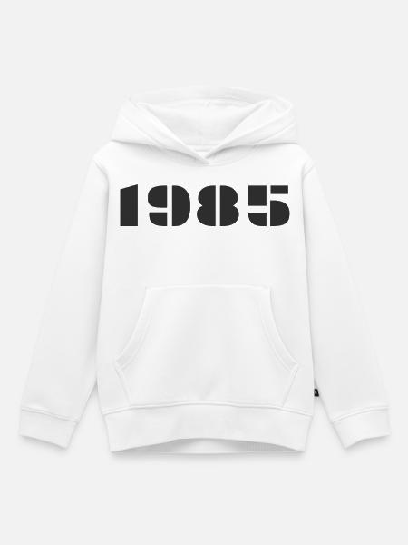 1985 - Kinder Premium Organic Hoodie - Weiß