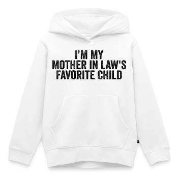 Das Lieblingskind meiner Schwiegermutter – Familienhumor - Kinder Premium Organic Hoodie - Weiß - Vorne - AI Model Kid Female (0cm)
