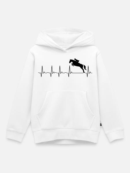 Pferde Design - Reiten Reiterin Geschenk - Kinder Premium Organic Hoodie - Weiß