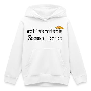 Wohlverdiente Sommerferien - Kinder Premium Organic Hoodie - Weiß - Vorne - AI Model Kid Female (0cm)