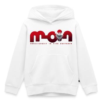 Moin - Kinder Premium Organic Hoodie - Weiß - Vorne - AI Model Kid Female (0cm)