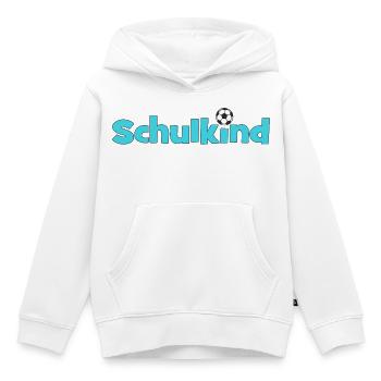 Schulkind Fußball Türkis Einschulung 2026 - Kinder Premium Organic Hoodie - Weiß - Vorne - AI Model Kid Female (0cm)
