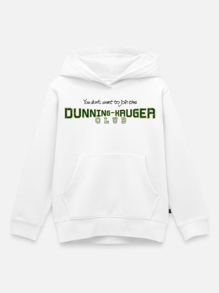 Dunning-Kruger Club für helle Stoffe - Kinder Premium Organic Hoodie - Weiß