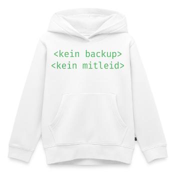 No Ticket No Support Informatiker IT Administrator - Kinder Premium Organic Hoodie - Weiß - Vorne - AI Model Kid Female (0cm)