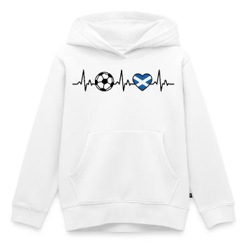 Scotland Football Heartbeat Scotland - Kids Premium Organic Hoodie - white - Front - AI Model Kid Female (0cm)