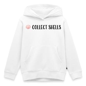 collect shells - Shell statement shirt - Kids Premium Organic Hoodie - white - Front - AI Model Kid Female (0cm)