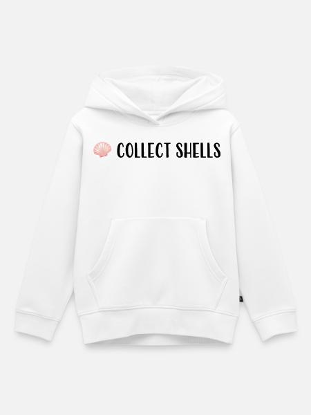 collect shells - Muschel statement shirt - Kinder Premium Organic Hoodie - Weiß