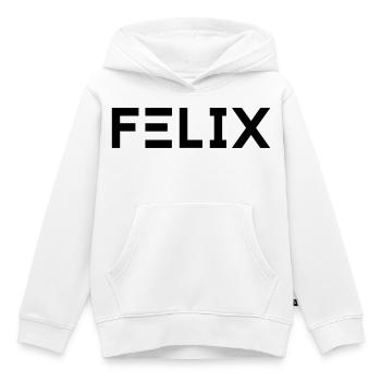 First name Felix - Kids Premium Organic Hoodie - white - Front - AI Model Kid Female (0cm)