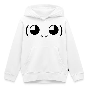 Cute Smile (◕‿◕) kawaii emoticon - Kids Premium Organic Hoodie - white - Front - AI Model Kid Female (0cm)