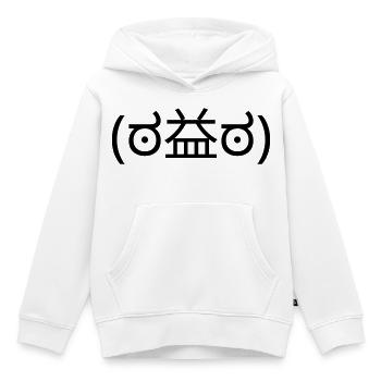 Wütendes Emote (ಠ益ಠ) Angry Disapproval - Sweat Premium à capuche enfant bio - blanc - Devant - AI Model Kid Female (0cm)