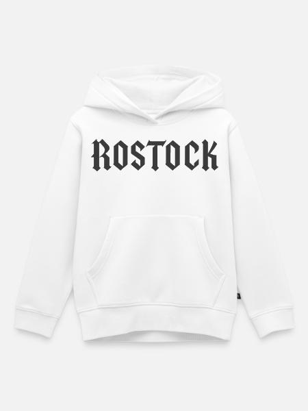 Rostock Fraktur - Kinder Premium Organic Hoodie - Weiß