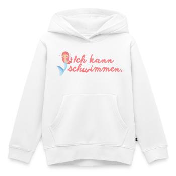 Ich kann schwimmen – Meerjungfrau Mädchen - Kinder Premium Organic Hoodie - Weiß - Vorne - AI Model Kid Female (0cm)