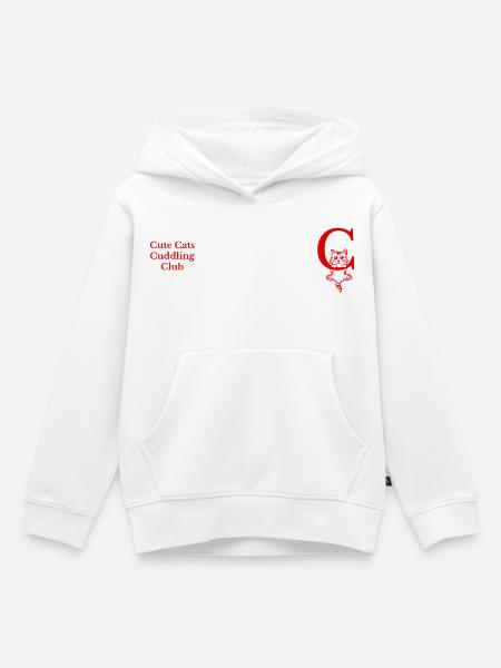 Cute Cats Cuddling Club  - CCCC - Kinder Premium Organic Hoodie - Weiß