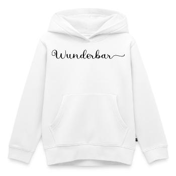 Wunderbar - Kinder Premium Organic Hoodie - Weiß - Vorne - AI Model Kid Female (0cm)