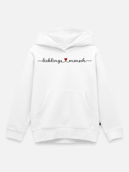 Lieblingsmensch - Kinder Premium Organic Hoodie - Weiß