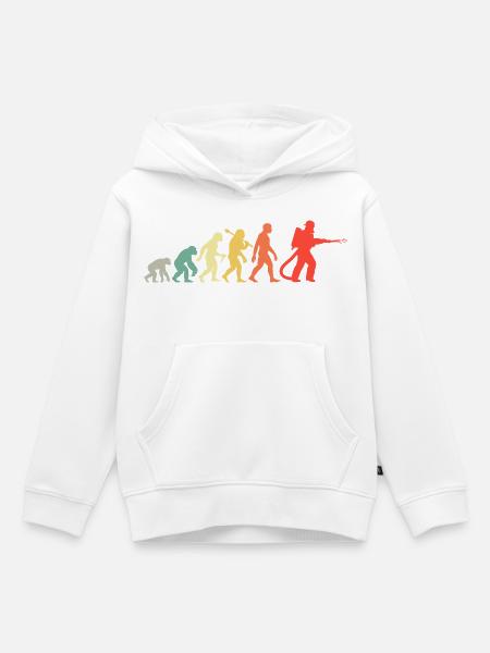 Feuerwehr Evolution Für Den Feuerwehrmann - Kinder Premium Organic Hoodie - Weiß