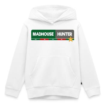 MadhouseHunter - Kinder Premium Organic Hoodie - Weiß - Vorne - AI Model Kid Female (0cm)