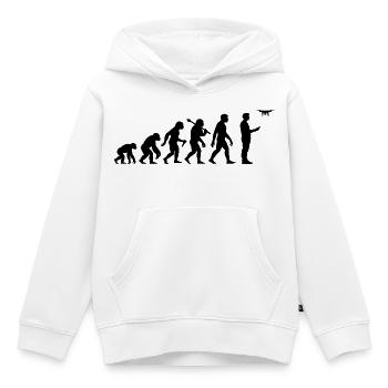 Drohne Evolution Für Drone Piloten - Kinder Premium Organic Hoodie - Weiß - Vorne - AI Model Kid Female (0cm)