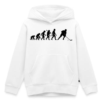 Eishockey Evolution Für Eishockey Spieler - Kinder Premium Organic Hoodie - Weiß - Vorne - AI Model Kid Female (0cm)