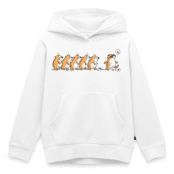 Lemminge Anders Sein Individualität Statement Humo - Kinder Premium Organic Hoodie - Weiß - Vorne - AI Model Kid Female (0cm)