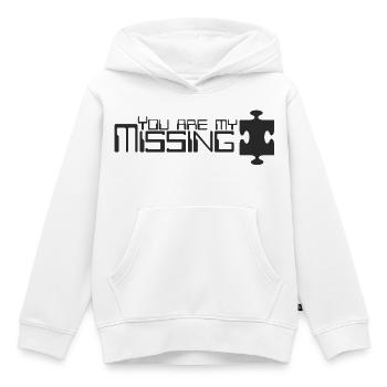 Du bist mein fehlendes Puzzleteil - Kinder Premium Organic Hoodie - Weiß - Vorne - AI Model Kid Female (0cm)