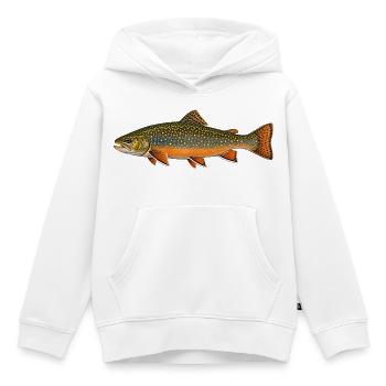 Bachforelle in Herbstfarben - Kinder Premium Organic Hoodie - Weiß - Vorne - AI Model Kid Female (0cm)