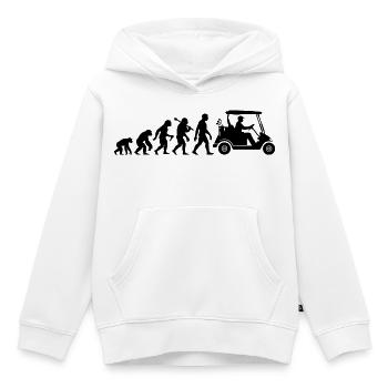 Golf Evolution Golfwagen Für Golfer Golfspieler - Kinder Premium Organic Hoodie - Weiß - Vorne - AI Model Kid Female (0cm)