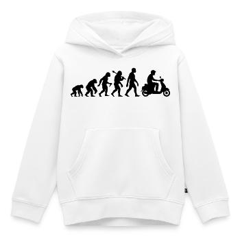 Roller Evolution - Mofa Moped Scooter Fahren - Kinder Premium Organic Hoodie - Weiß - Vorne - AI Model Kid Female (0cm)